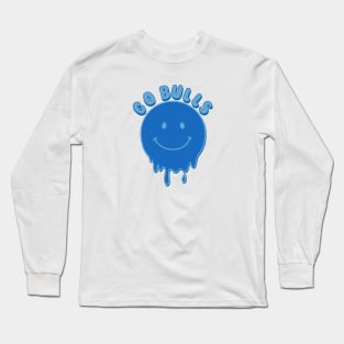 buffalo dripping smiley face Long Sleeve T-Shirt